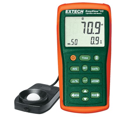 Extech EA33: EasyView™ Light Meter with Memory