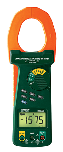 Extech 380926: 2000A True RMS AC/DC Clamp Meter