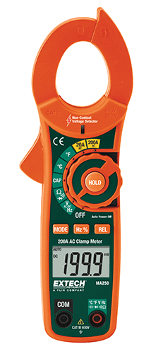 Extech MA250: 200A AC Clamp Meter + NCV