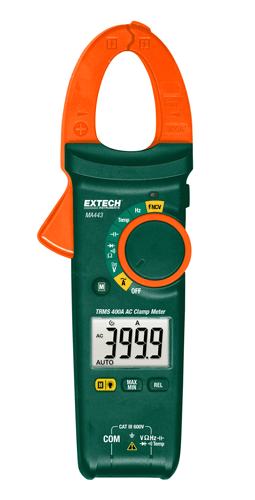 Extech MA445: 400A True RMS AC/DC Clamp Meter + NCV