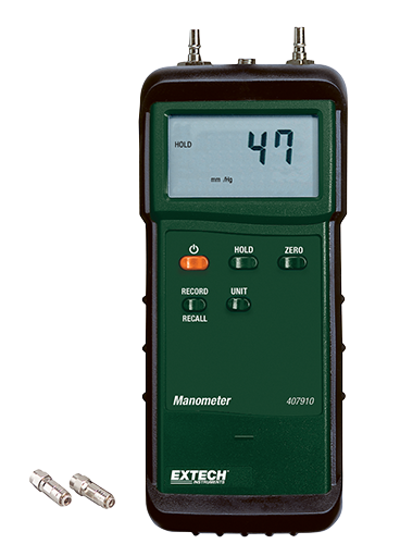 Extech 407910: Heavy Duty Differential Pressure Manometer (29psi)