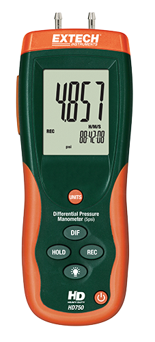 Extech HD750: Differential Pressure Manometer (5psi)