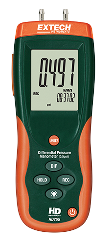 Extech HD755: Differential Pressure Manometer (0.5psi)