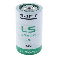 SAFT LS33600: Lithium 3.6V 16500MAH  SIZE D