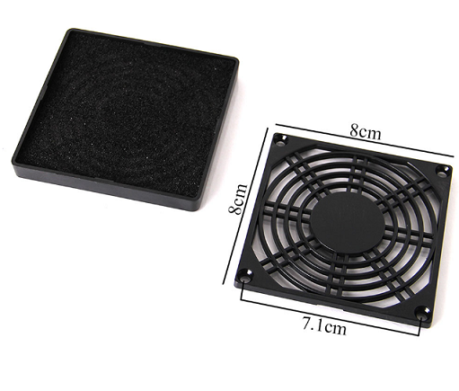 Fan Cover Metal 8*8cm+Filter - Image 2