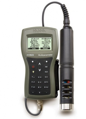 Hanna HI 9829: Multiparameter PH/ISE/EC/DO/Turbidity Waterproof Meter with GPS