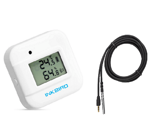 Inkbird Smart Thermometer Temperature and Humidity Monitor Hygrometer  Indoor, Free APP for iOS and Android, IBS-TH2 Plus Version Supports  External Temperature Probe and Digital Display 