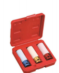 Transtime TT5250: 1/2" Drive Color Impact Socket Set 3 Pieces